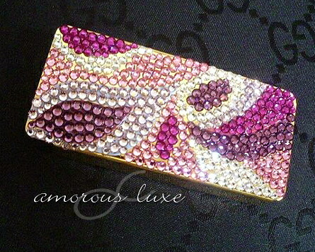 ◆*『Beauty Carpet』*◆Jewelプッチ柄♪ビューティーカーペットフリスクケース(ミントケース)スワロフスキークリスタル(ゴールド台)【designed by amorous∝luxe】|アマラスラグジェ・クリスタルデコ