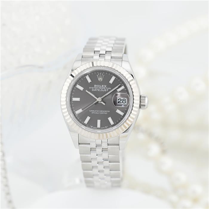 【60回払いまで金利0%】ロレックス デイトジャスト 28 279174 ダークグレー ジュビリーブレスレット 付属品完品 ROLEX 新品レディース 腕時計 送料無料|レディースブランド サロンBRILLER