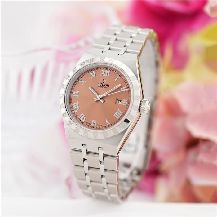 チューダー ロイヤル 28mm サーモンピンク 28300-0008 付属品完品 TUDOR 新品 レディース 腕時計 送料無料