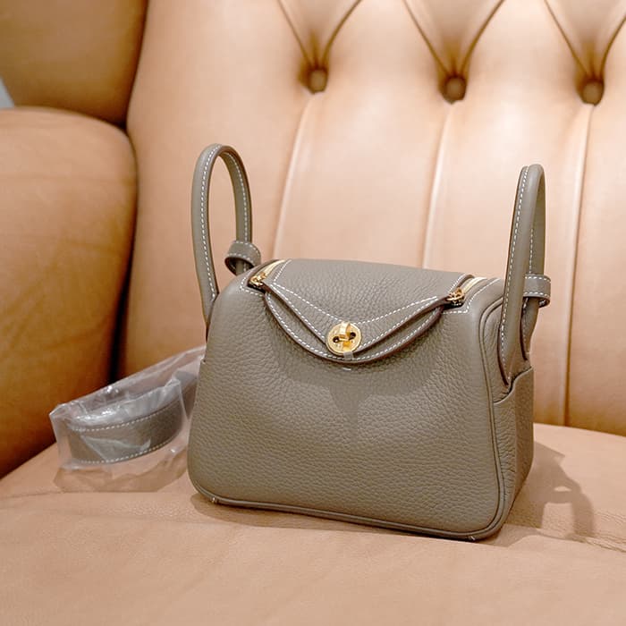 【60回払いまで金利0%】エルメス リンディミニ トリヨンクレマンス エトゥープ ゴールド金具 HERMES 新品ショルダーバッグ ブランドバッグ 送料無料｜レディースブランド サロンBRILLER
