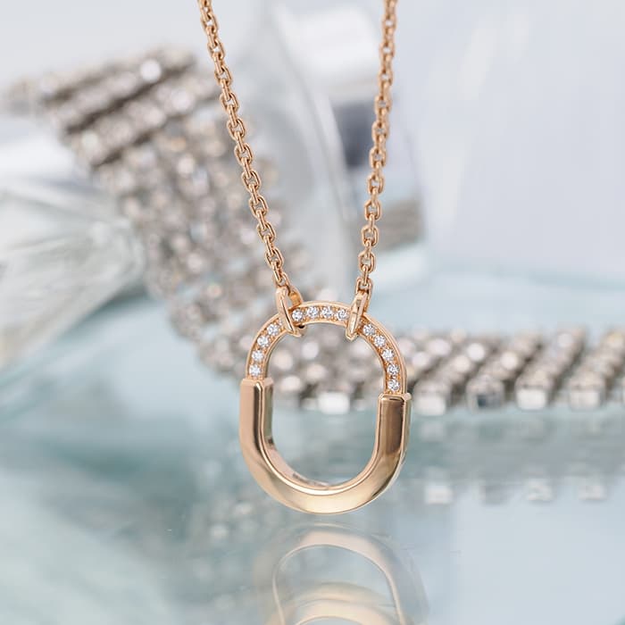 ティファニー ロック スモールペンダント ネックレス ローズゴールド ダイヤモンド 74365752 TIFFANY & Co. 新品 ネックレス ブランドジュエリー 送料無料