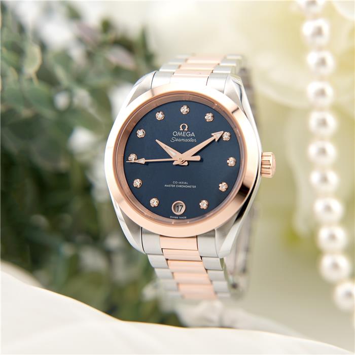 【60回払いまで金利0%】オメガ シーマスター アクアテラ 150M 34MM 220.20.34.20.53.001 付属品完品 OMEGA 新品レディース 腕時計 送料無料|レディースブランド サロンBRILLER