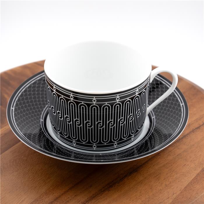 エルメス モーニングカップ&ソーサー ペア Hデコ P037015P2 HERMES 新品テーブルウェア ブランド小物 送料無料|レディースブランド サロンBRILLER