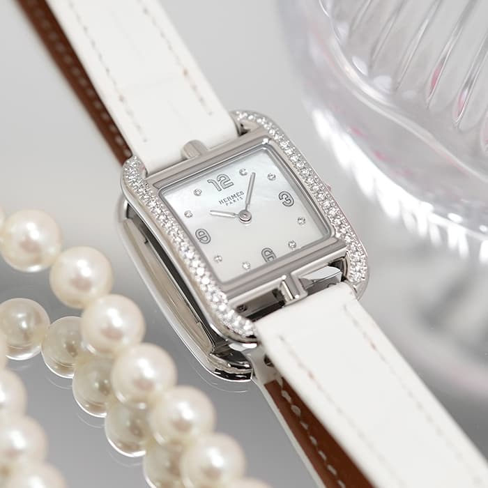【60回払いまで金利0%】エルメス ケープコッド PM W055751WW00 HERMES 新品レディース 腕時計 送料無料｜レディースブランド サロンBRILLER