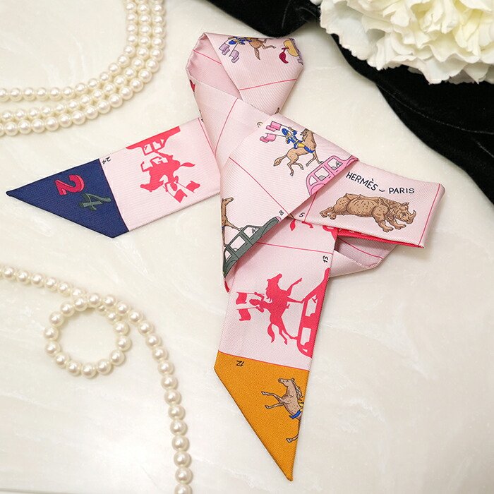 楽天市場】エルメス Hermes ツイリー《Do Re Boucles》 シルク