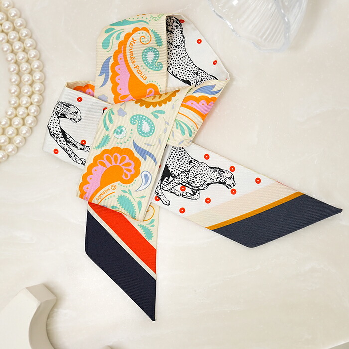 【1円】HERMES エルメス 17AW バンダナ　COACHING ブラック系 [240001195190]【中古】レディース【同梱不可】 月間優良ショップ 8度受賞 新品 エルメス HERMES Paris