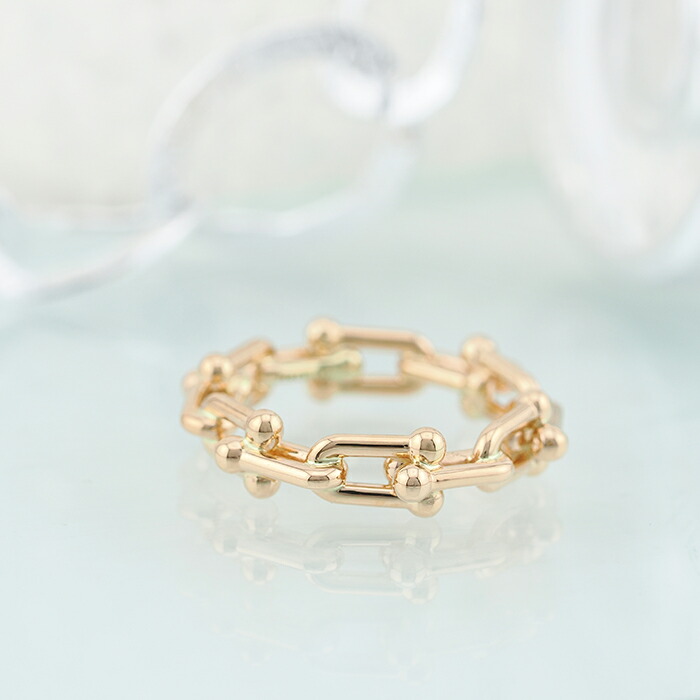 ■Tiffany&Co■マイクロ リンク リング ローズゴールド ティファニー ハードウェア リンク リング ローズゴールド