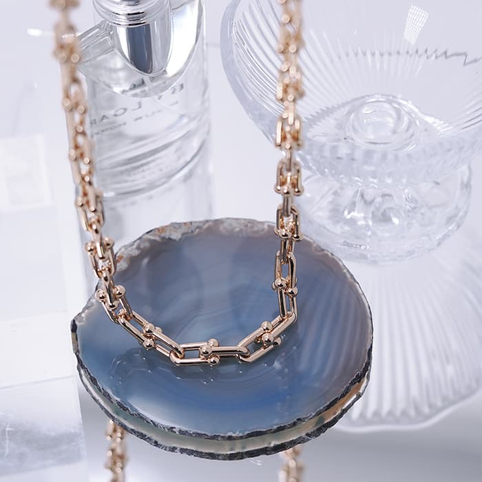 楽天市場】ティファニー ハードウェア スモールリンク ネックレス K18