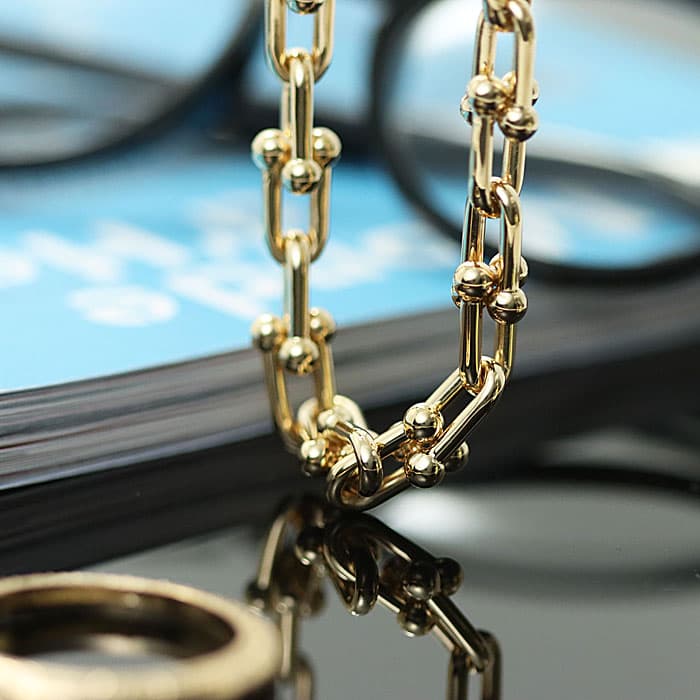 Tiffany ティファニー ハードウェア スモールリンク AU750 k18☆ 楽天市場】ティファニー ハードウェア スモール リンク