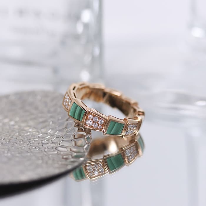 楽天市場】ブルガリ セルペンティ ヴァイパー リング ピンクゴールド