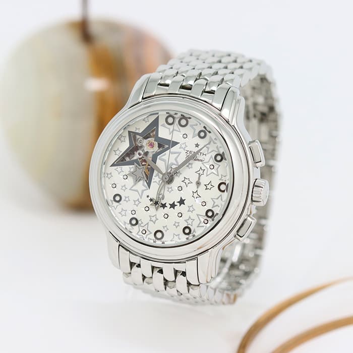 ゼニス エルプリメロ グラムロックスター 37mm 03.1231.4021 ZENITH 中古 ユニセックス 腕時計 送料無料