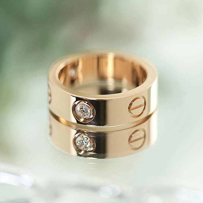 【一時値下げ中】Cartier ピンクゴールド ダイヤモンドリング 11号 楽天市場】カルティエ ミニラブ ウェディング リング ピンク