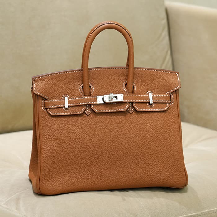 楽天市場】エルメス バーキン25 トゴ エトゥープ シルバー金具
