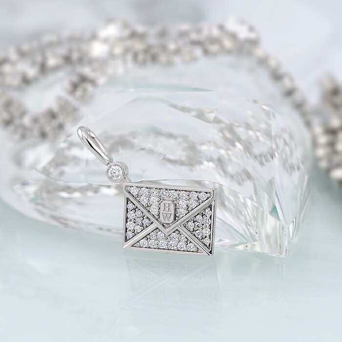 ハリーウィンストン 18K White Gold ダイアモンド チャーム ハリーウィンストン HW Logo White Gold ダイアモンド チャーム