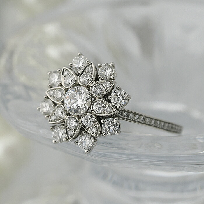 ハリーウィンストン ロータスクラスター リング プラチナ ダイヤモンド FRDPDE003LTC‐060 13号 HARRY WINSTON 中古 リング ブランドジュエリー 送料無料