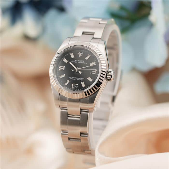 ロレックス オイスターパーペチュアル 176234 ブラック 保証書2008年 Z番 ROLEX 中古 レディース 腕時計 送料無料レディース腕時計