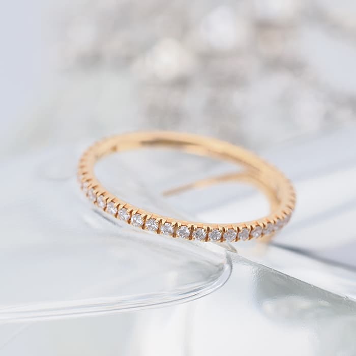 ブシュロン エピュール ダイヤモンド リング 1ロー ピンクゴールド 11号 JAL01182 51 エタニティ マリッジリング 結婚指輪 BOUCHERON 未使用品 リング ブランドジュエリー 送料無料