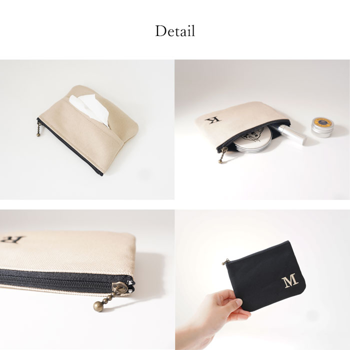 楽天市場 イニシャル ポーチ 小物入れ アルファベット 名前 誕生日 プレゼント メンズ おしゃれ 男女兼用 女友達 ギフト かわいい 雑貨 日本製 Brilliant Colors イニシャル ティッシュポーチ 帆布ポーチ 雑貨 Brilliantcolors