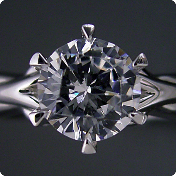 品質保証』PT 950プラチナクラシック指輪1.0 ctダイヤモンド