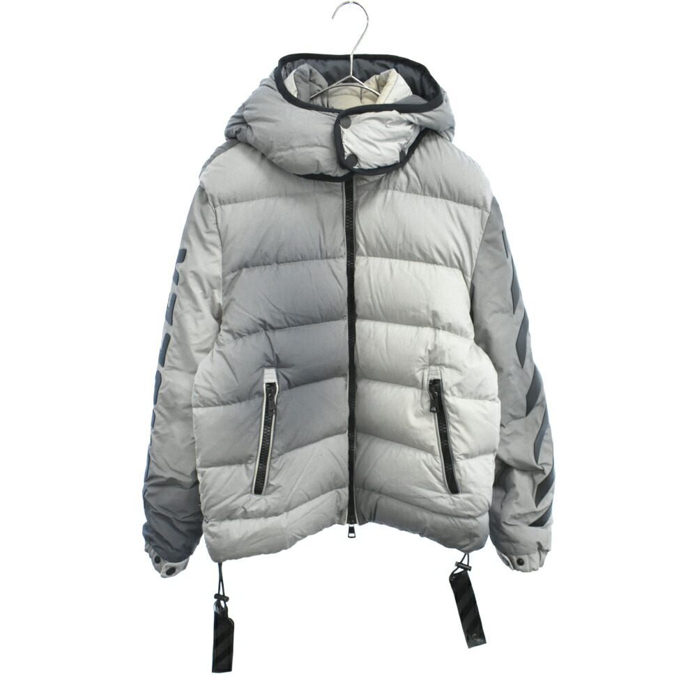 超美品 Moncler モンクレール 17aw Off White オフホワイト Enclos Giubbotto ラバーバイアス ダウンジャケット 中古 程度ab カラーグレー 取扱店舗渋谷 圧倒的高評価 コート ジャケット Artz Veniceclayartists Com