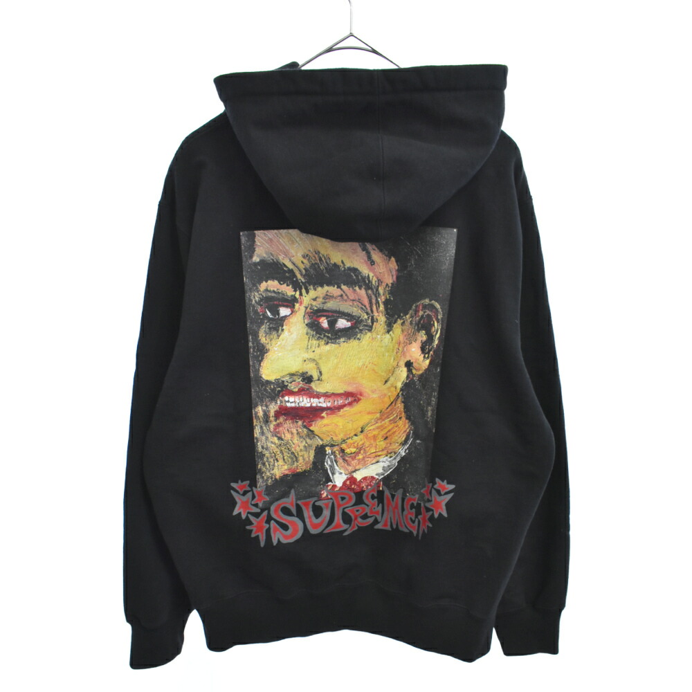 格安即決 Supreme シュプリーム 18aw Portrait Hooded Sweatshirt ポートレートスウェットプルオーバーパーカー 絵画バックプリントフーディ 程度ab カラーブラック 取扱店舗名古屋 楽天1位 Valuetreeservice Com