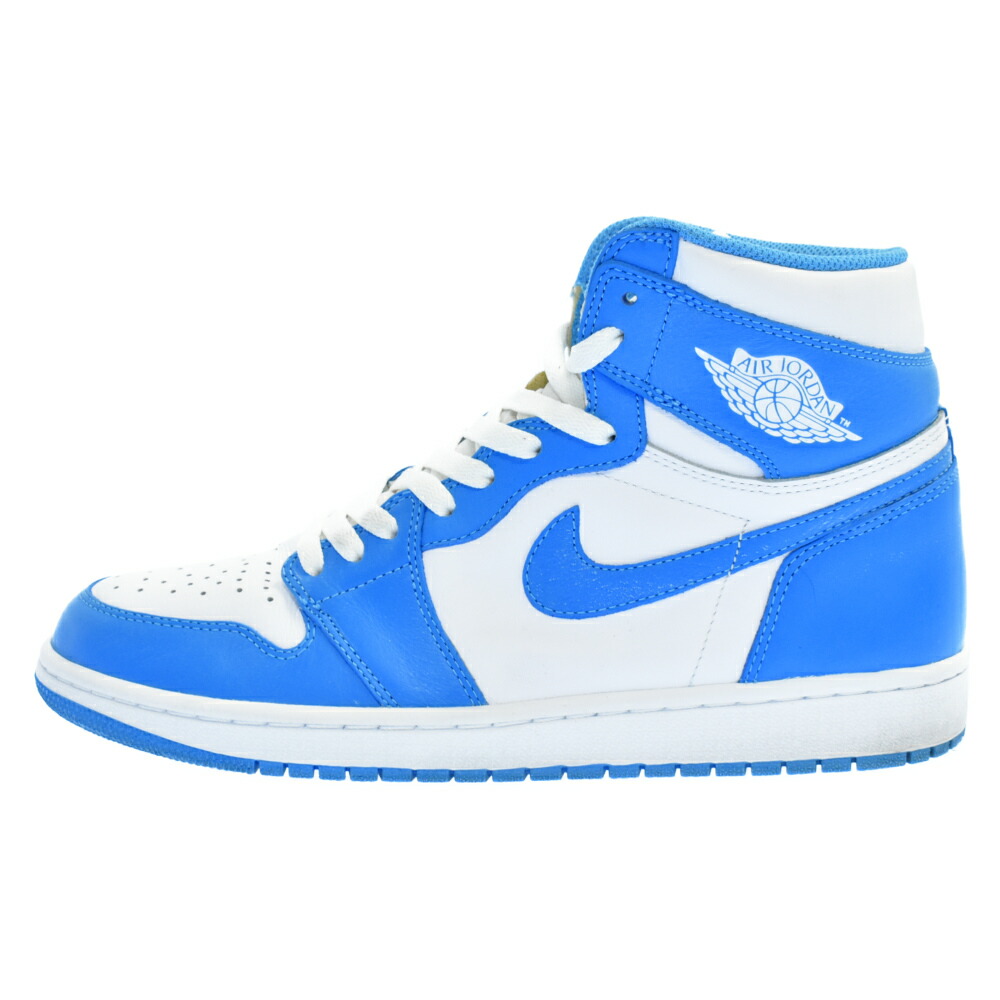 Fender重め個体 Nike ナイキ Air Jordan 1 Retro High Og White Dark Powder Blue 5550 117 Unc ノースカロライナ ハイカットスニーカー 程度sa カラーブルー オンライン限定商品 H型台h2 送料無料 メンズ靴靴 Www Meandertravel Com