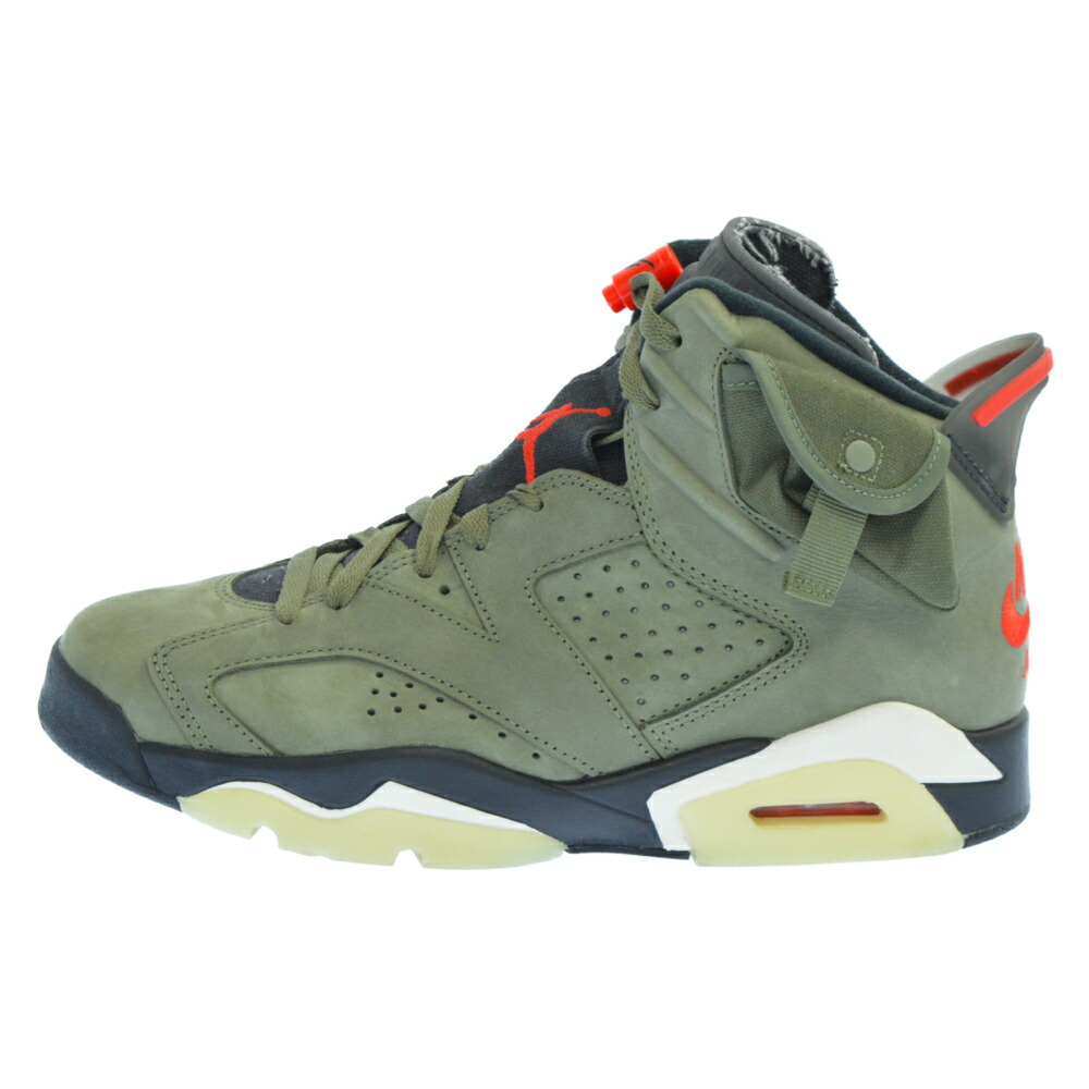 Nike ナイキ Travis Scott Air Jordan 6 Retro Sp Cn1084 0 トラヴィススコット エアジョーダン6 レトロハイカットスニーカー オリーブ カーキ Us9 5 中古 程度a カラーグリーン 取扱店舗心斎橋 と言って出かけていきます 神戸市に住む7 Diasaonline Com