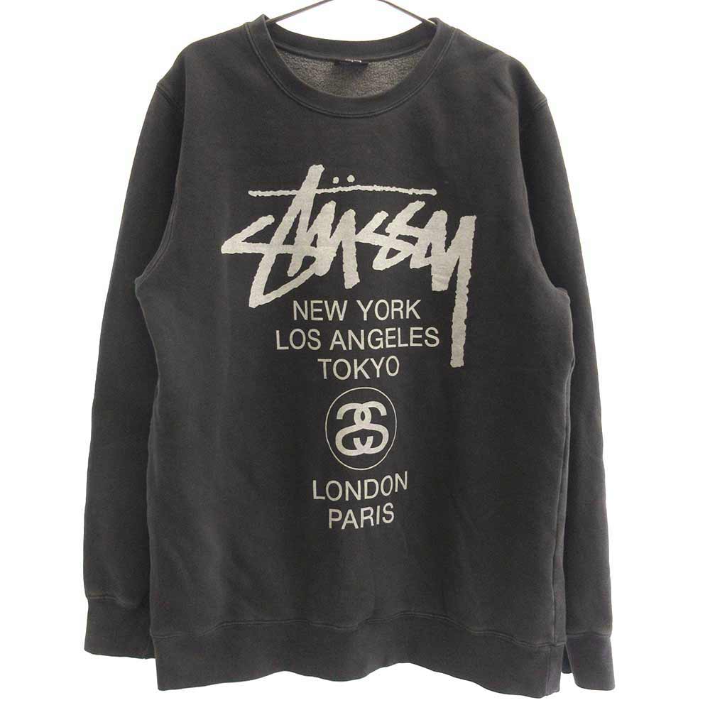 楽天市場 Stussy ステューシー World Tour Crew ワールドツアー フロントロゴプリント クルーネックスウェットトレーナー グレー 中古 程度ab カラーグレー オンライン限定商品 セール対象 7 26 19 00 7 28 18 59 ブランド買取 販売 Bring