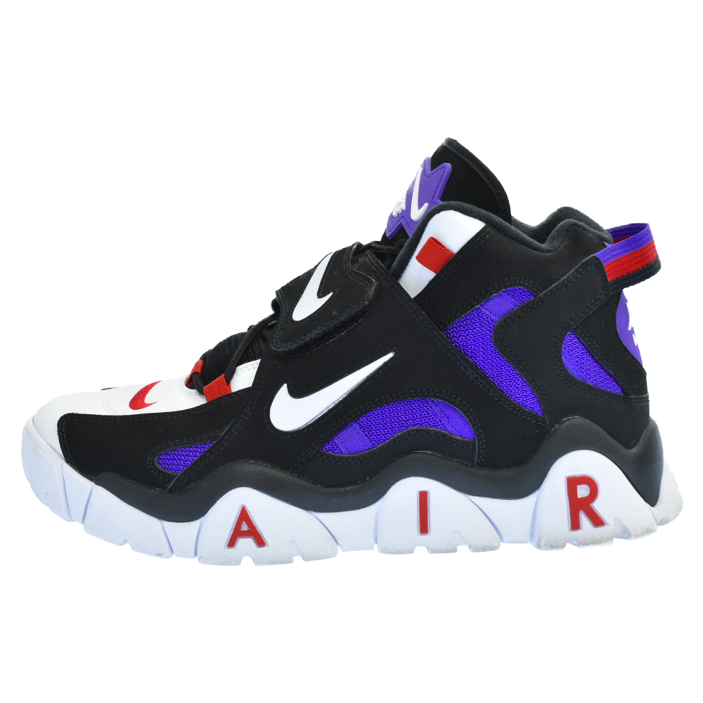 Nike ナイキ Nike Air Barrage Mid Qs Hyper Grape ナイキ 空気 バラージ ミッド ハイイラストスニーカー Cd9329 001 黒色 パープル 中古 座標軸ab 外観ブラック オン足跡指定商いもの Damienrice Com