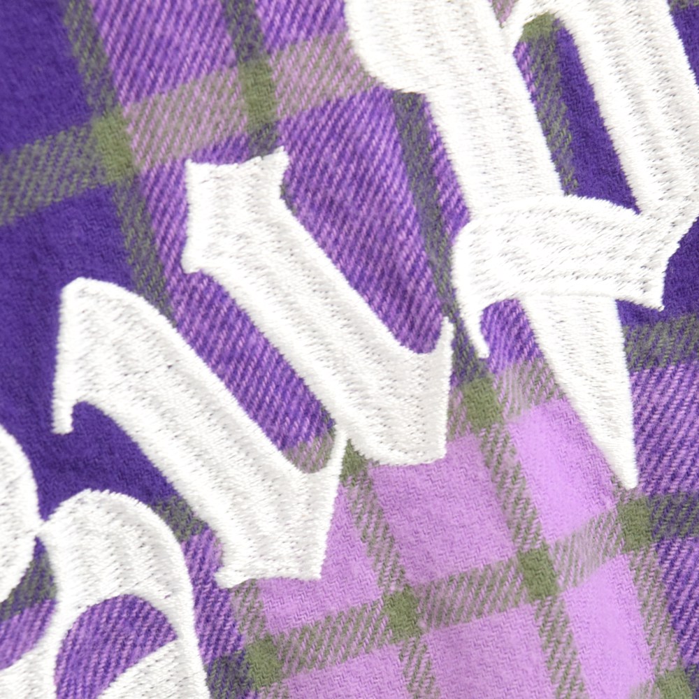 Supreme シュプリーム 21ss Hysteric Glamour ヒステリックグラマー Plaid Flannel Shirt プレイド刺繍フランネルチェック長袖シャツ パープル 中古 程度ab カラーパープル 取扱店舗新宿 Markus Boxengasse De