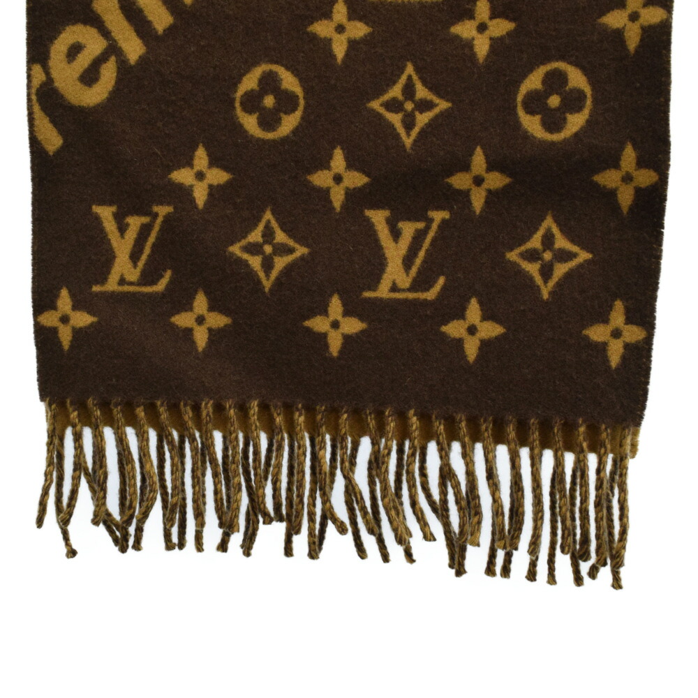 Supreme シュプリーム 17aw Mp11 Monogram Scarf カシミヤ混モノグラム総柄マフラー ブラウン スカーフ 中古 程度a カラーブラウン 取扱店舗原宿 septicin Com