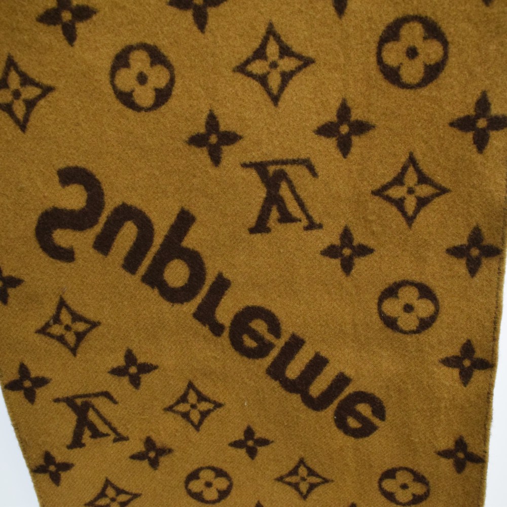 Supreme シュプリーム 17aw Mp11 Monogram Scarf カシミヤ混モノグラム総柄マフラー ブラウン スカーフ 中古 程度a カラーブラウン 取扱店舗原宿 septicin Com