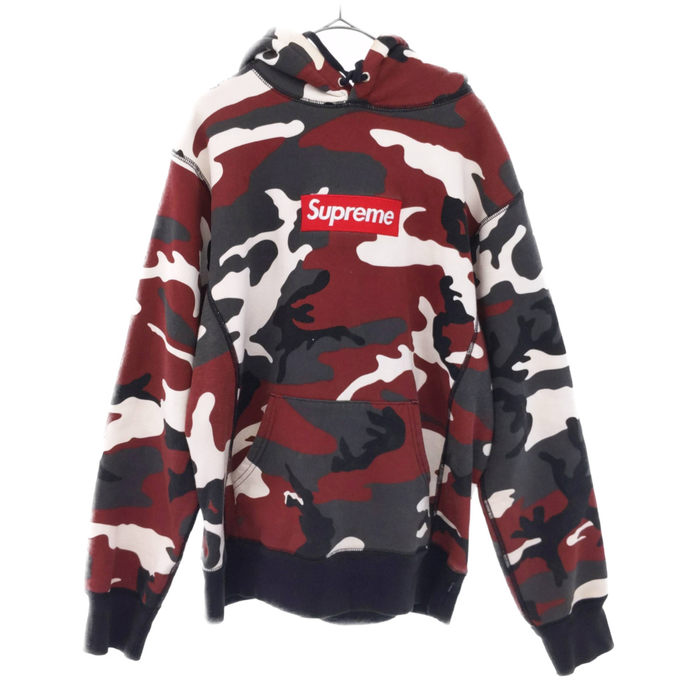 Supreme シュプリーム 13aw Box Logo Pullover Red Camo ボックスロゴプルオーバーパーカー レッドカモ 中古 程度b カラーレッド 取扱店舗 Andapt Com