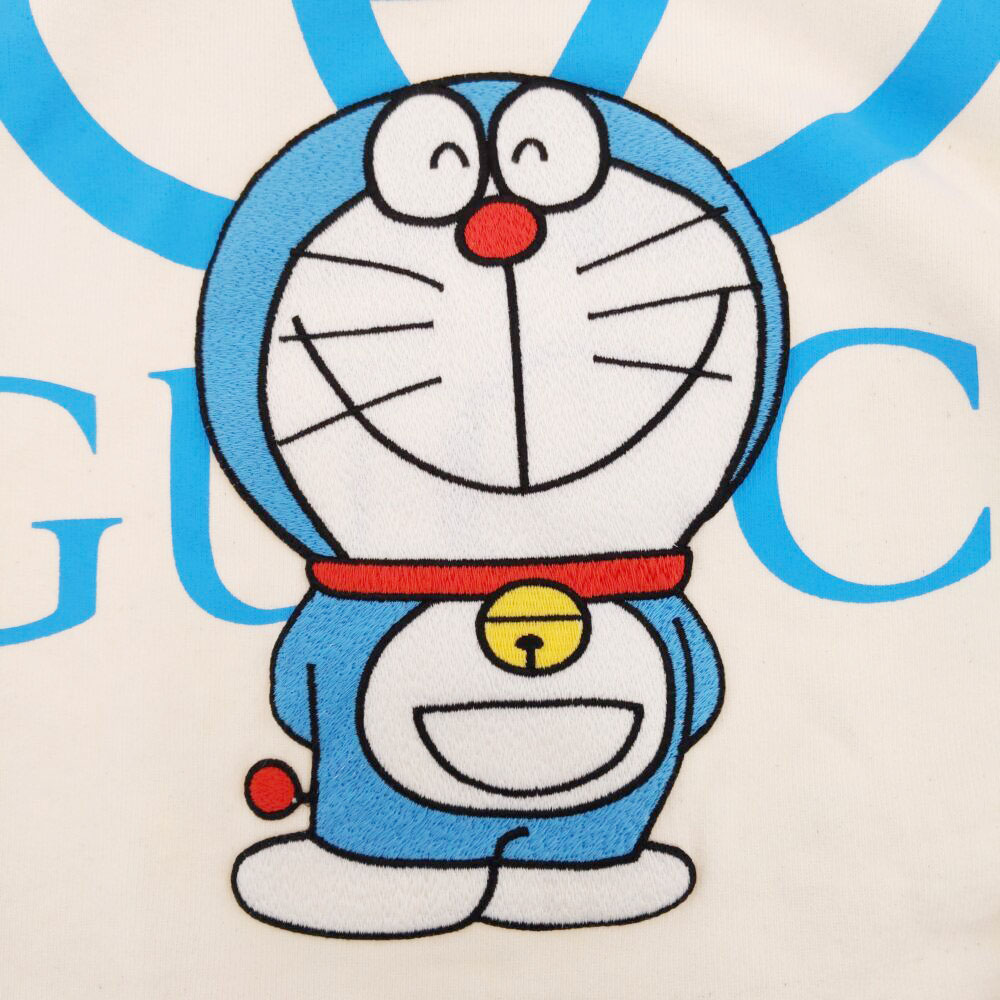 Gucci グッチ 21ss Doraemon ドラえもんコラボフロントロゴ刺繍プルオーバー パーカー Xjde1 中古 程度a カラーホワイト 取扱店舗原宿 Onpointchiro Com