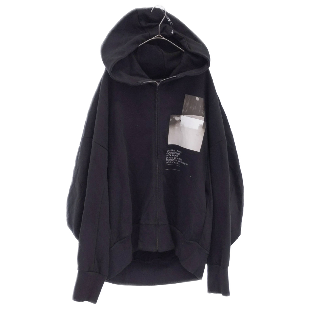 Julius ユリウス 18aw Limited Print Seamed Sleeve Zip Hoodie スウェットパーカー フーディ バックプリント ブラック 638cpm1 中古 程度a カラーブラック オンライン限定商品 Sittingseat Com