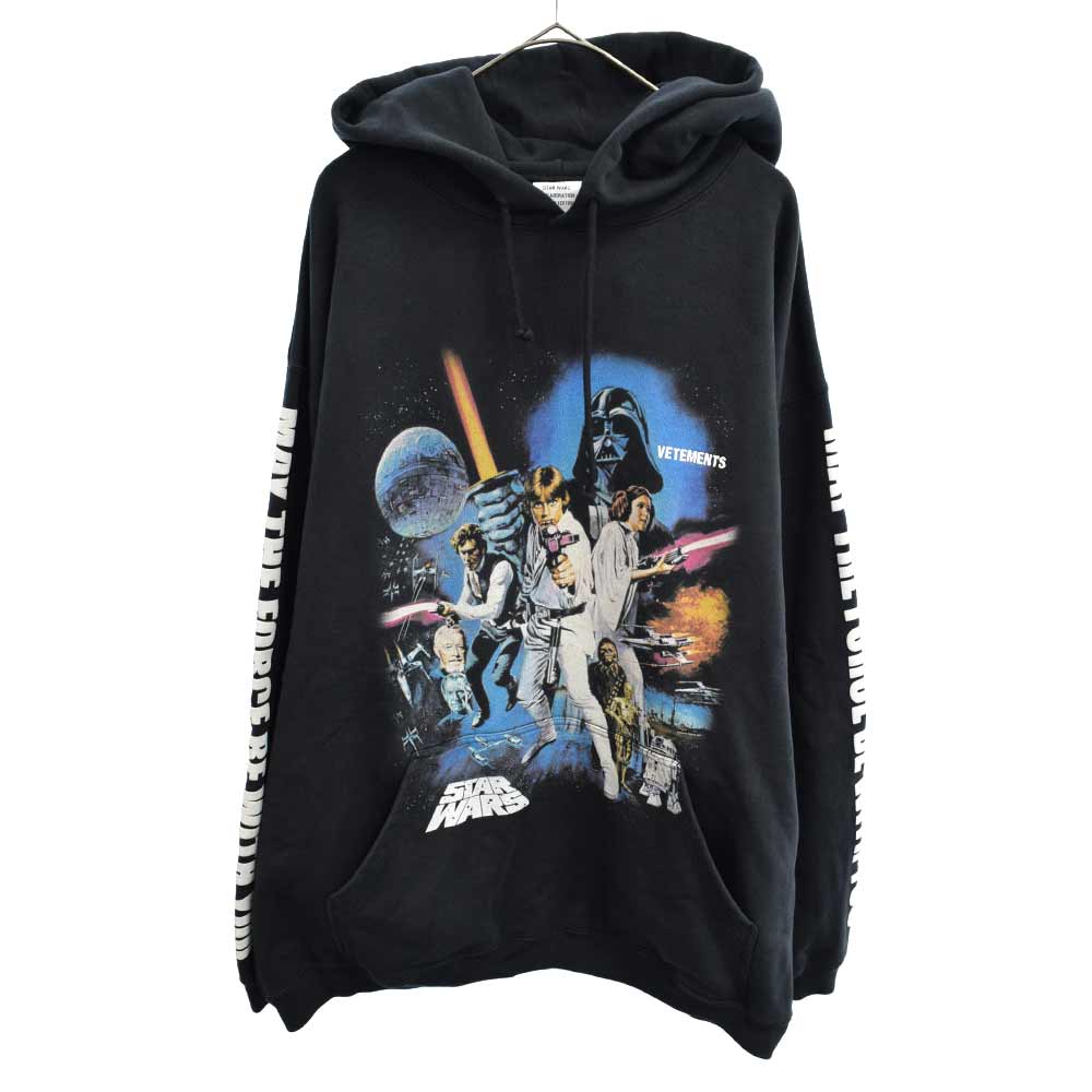 Vetements ヴェトモン ss Starwars Movie Poster 1 Hooded Shirt スターウォーズコラボ ムービーポスター1フォトプリントプルオーバーパーカー ブラック Usw21tr014 中古 程度a カラーブラック 取扱店舗名古屋 Spotbuycenter Com