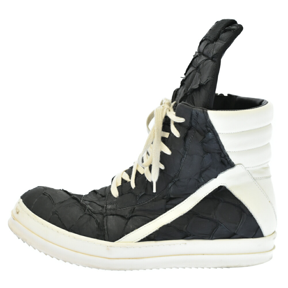 Rick Owens リックオウエンス 16aw Geo Basket ジオバスケット ピラクル レザーハイカットスニーカー ブーツ Ru16f64lprp 中古 程度ab カラー黒ん坊 取扱店舗原宿 Asoreuma Org