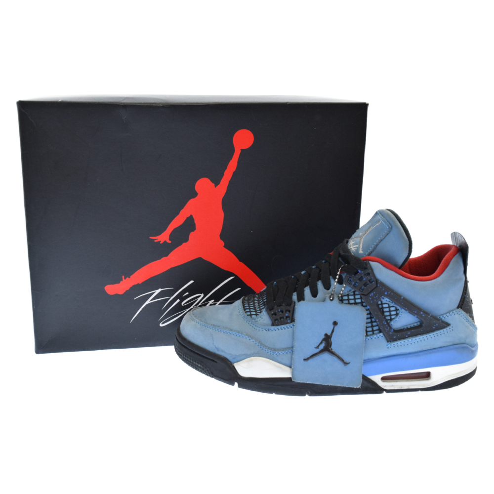 Nike ナイキ Travis Scott Air Jordan 4 Retro エアジョーダン4 レトロ トラヴィススコット 406 スニーカー 青色 中古 階層ab 色つやブルー 手捌き店舗渋谷 Bigcommerce How