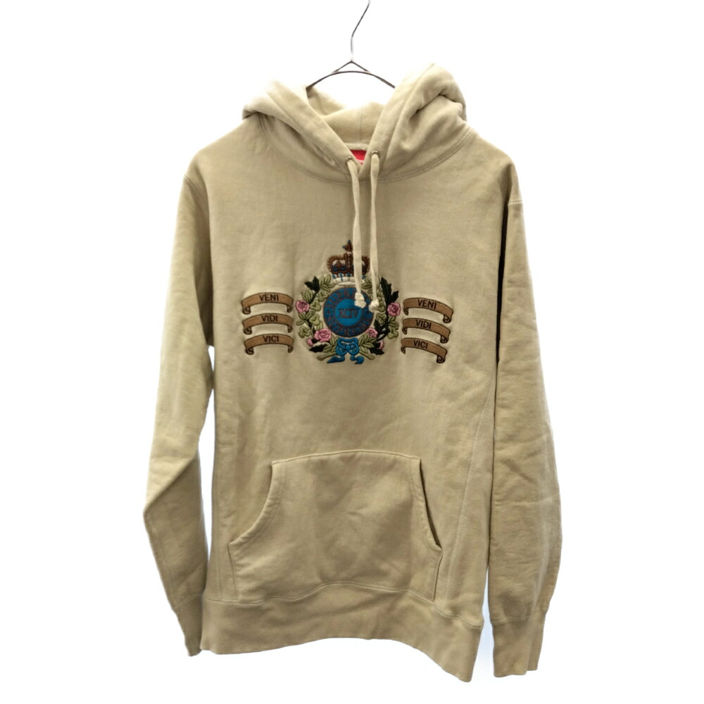 Supreme シュプリーム 16aw Crest Hooded Sweatshirt チェスト刺繍 プルオーバーパーカー ベージュ 中古 程度ab カラーベージュ 取扱店舗心斎橋 Fitzfishponds Com