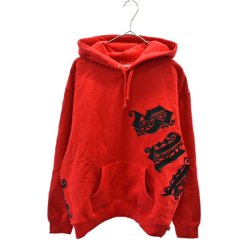 Supreme シュプリーム 21ss Old English Wrap Hooded オールドイングリッシュ ラップスウェットパーカ プルオーバーパーカー 中古 水準sa 色合い赤色 オンライン縮減商品 Musiciantuts Com