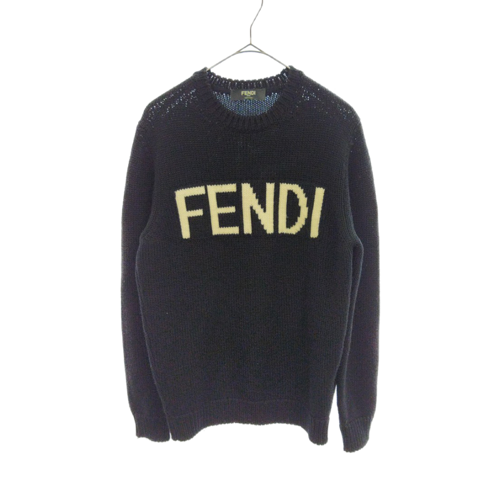 FENDI フェンディ 20SS GIROCOLLO FF INLAY フロントロゴ ニット