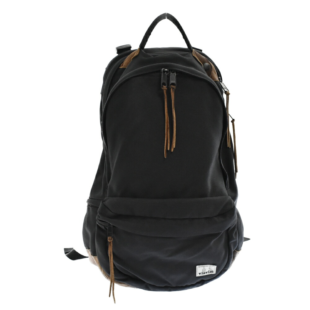 VISVIM(ヴィスヴィム)LEATHERNYRONBACKPACKレザー切替ナイロンバックパックブラック/ブラウン【中古】【程度B】【カラーブラック】【オンライン限定商品】