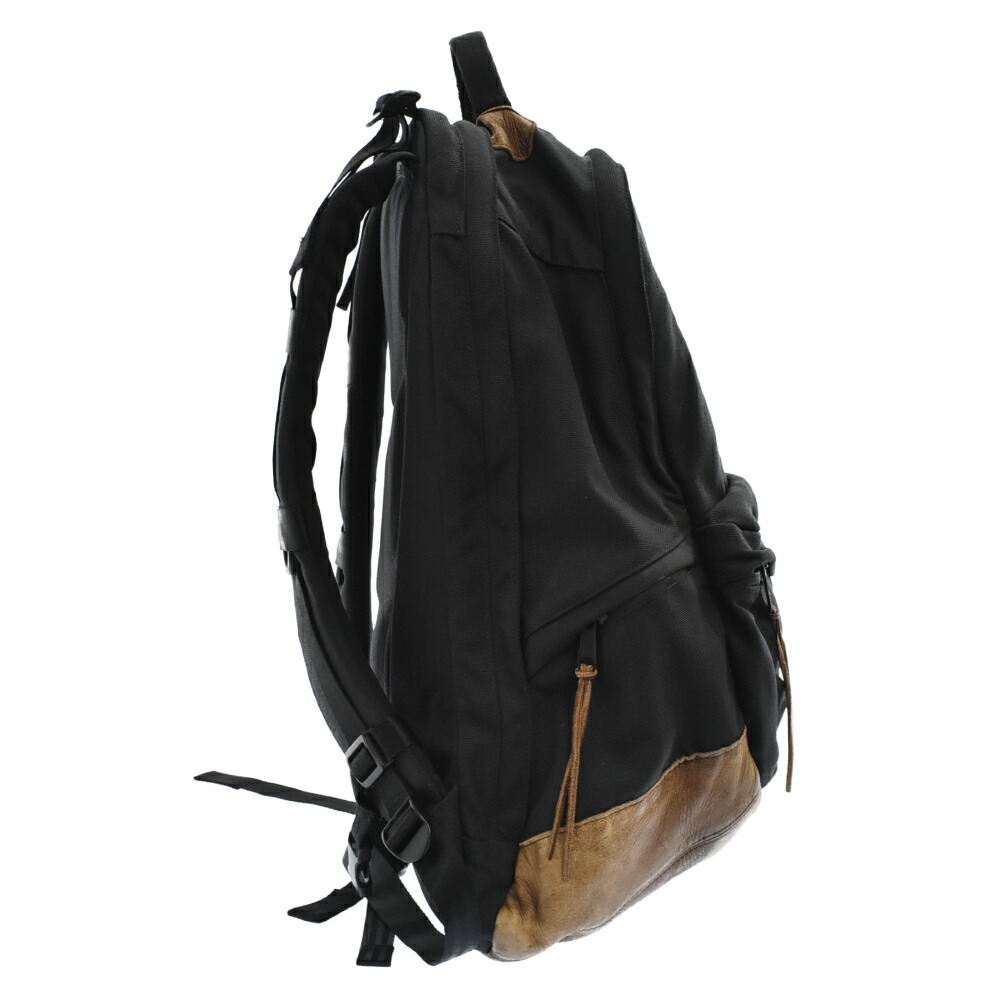 VISVIM(ヴィスヴィム)LEATHERNYRONBACKPACKレザー切替ナイロンバックパックブラック/ブラウン【中古】【程度B】【カラーブラック】【オンライン限定商品】