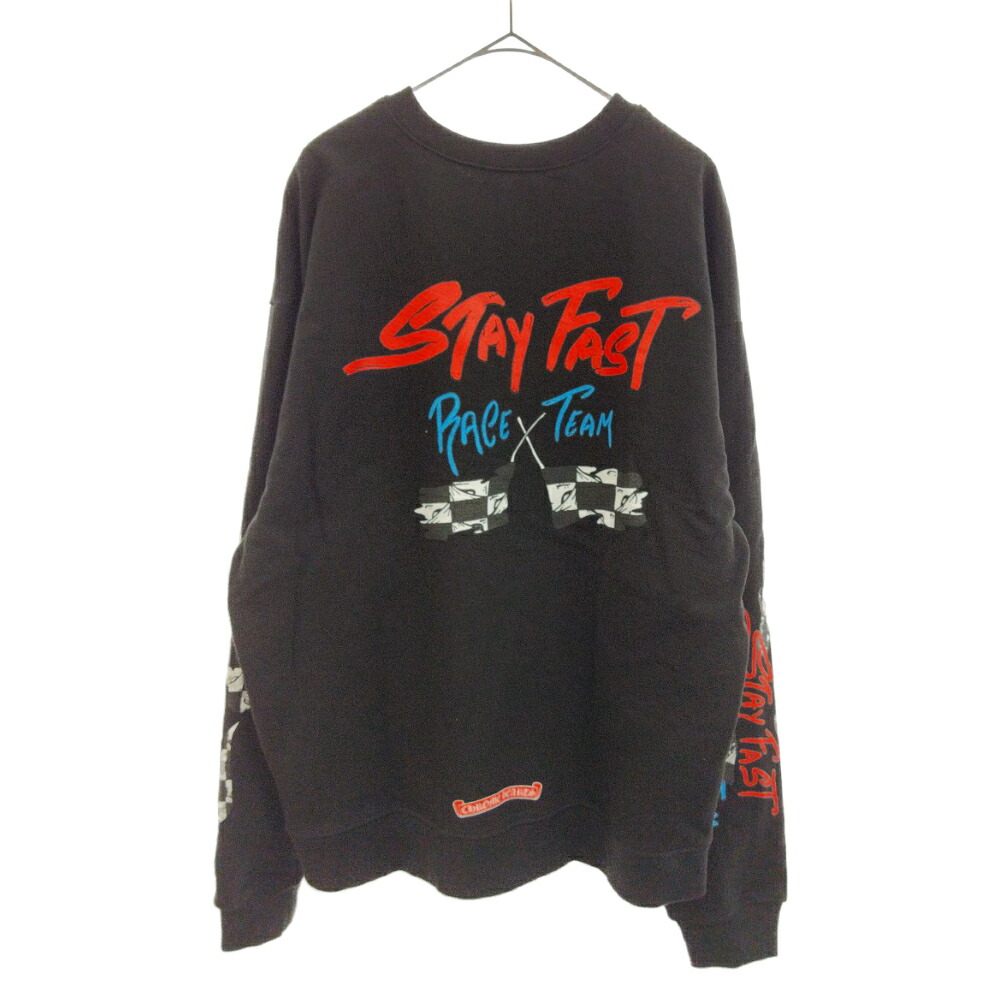 最安値挑戦 Chrome Hearts クロムハーツ 22ss Matty Boy Ppo Stay Fast Crewneck マッティボーイ ステイファースト スウェットプルオーバー バックロゴプリントスウェットシャツ ブラック Lalegalhelp Com