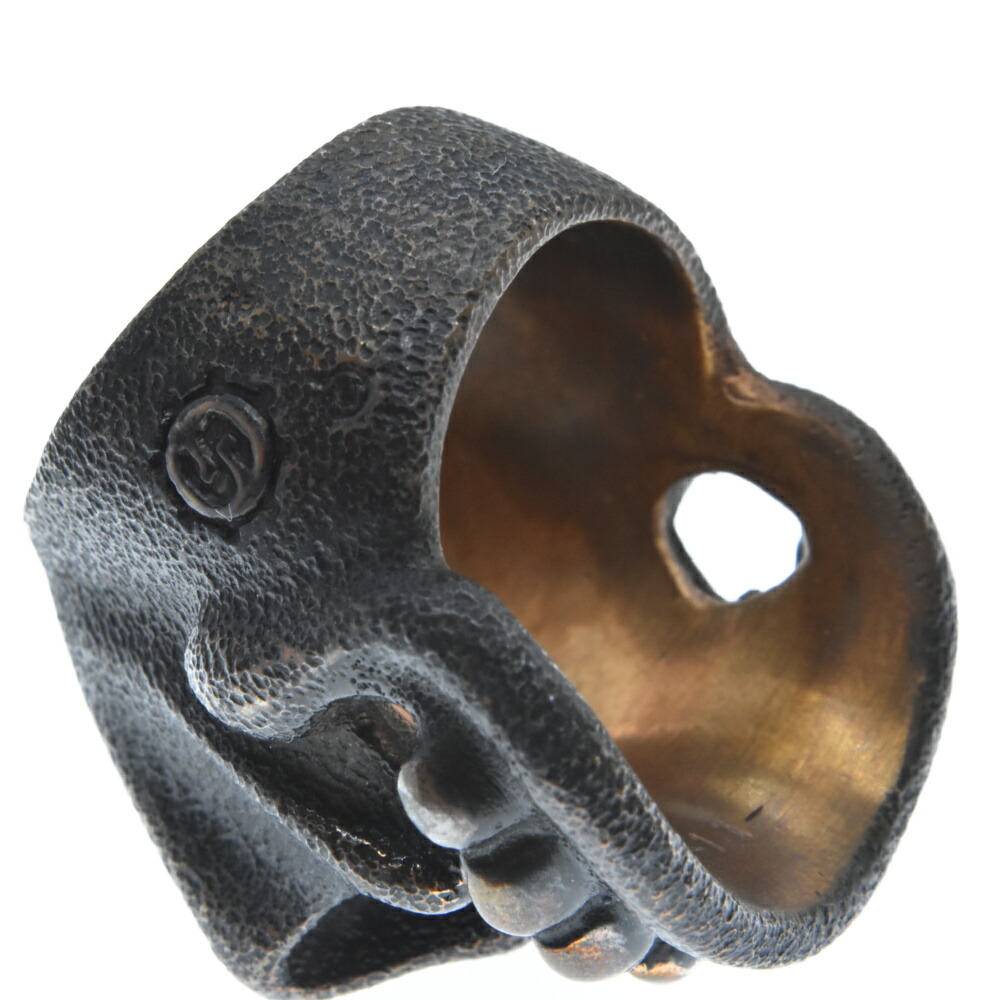 STARLINGEAR(スターリンギア)パンチャーSOBリングw/カスタムワンオフアンティークブラスパーツシガーシルバーSギアロゴリング【中古】【程度A】【カラーブロンズ】【取扱店舗AWESOME原宿店】
