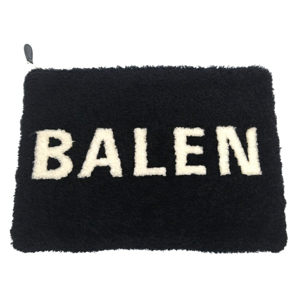 楽天市場】BALENCIAGA(バレンシアガ) ロゴ ムートンクラッチバッグ