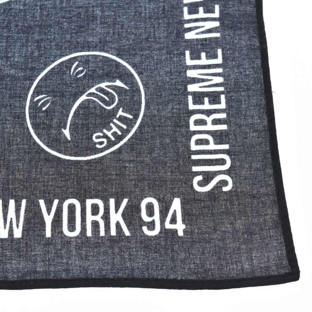 SUPREME(シュプリーム)17AWSHITBANDANAバンダナスカーフブラック【中古】【程度SA】【カラーブラック】【オンライン限定商品】
