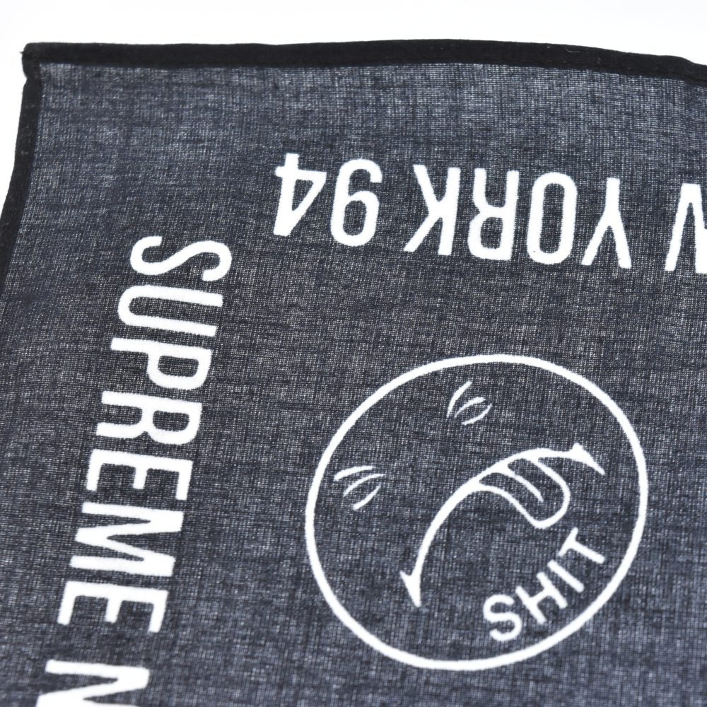 SUPREME(シュプリーム)17AWSHITBANDANAバンダナスカーフブラック【中古】【程度SA】【カラーブラック】【オンライン限定商品】