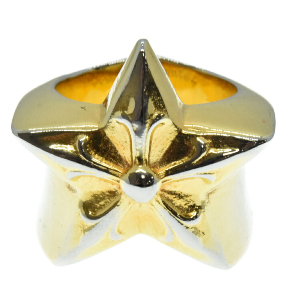 CHROME HEARTS(クロムハーツ) サイズ:19.0号 STR LRG 22Kコーティング ラージスター リング ゴールド