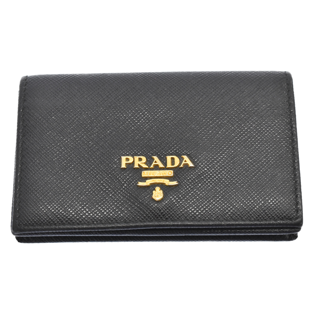 本店 PRADA プラダ Saffiano Calf Leather Card Case サフィアーノ